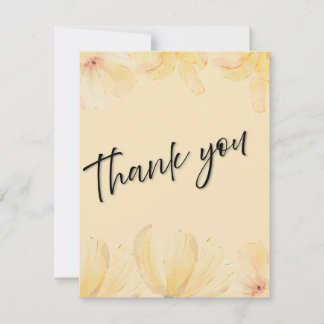 Elegant Botanical Wedding Thank You Card