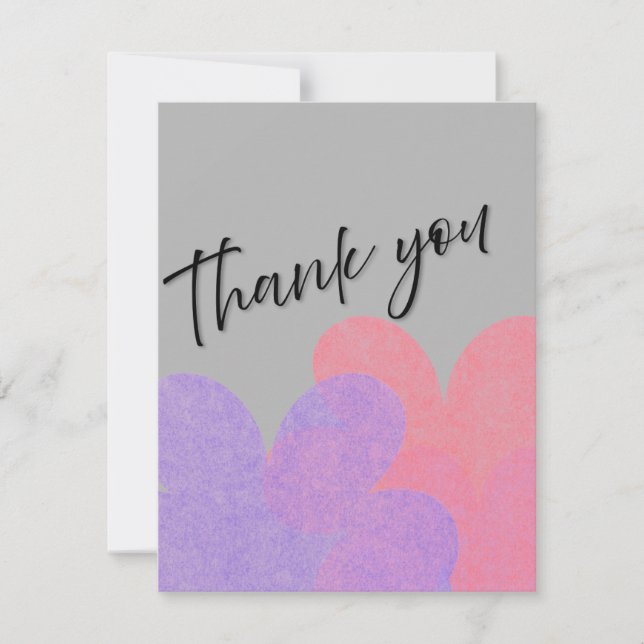Elegant Botanical Wedding Thank You Card (Front)