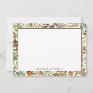 Elegant Botanical Wildflower Floral Personalised Card