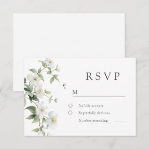 Elegant Botanical Wildflower Wedding RSVP Card