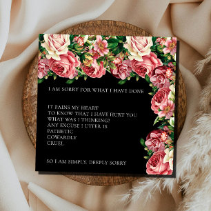 Elegant Bouquet Blush I’m sorry apology Card
