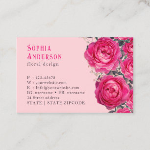 Elegant Bouquet of Roses  Business Card
