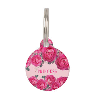 Elegant Bouquet of Roses Personalised  Pet Tag