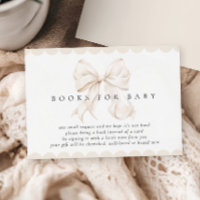 Elegant Bow Baby Shower Books for Baby