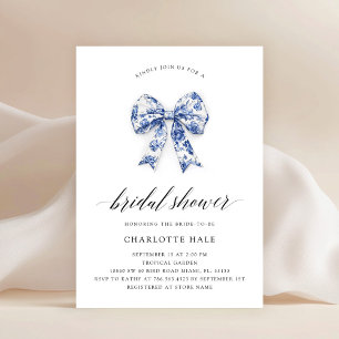 Elegant Bow Bridal Shower Invitation