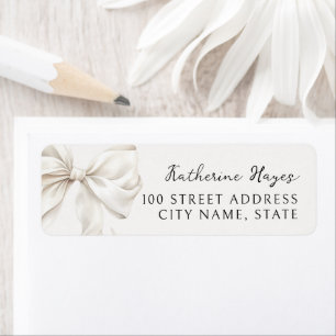 Elegant Bow Bridal Shower Return Address Label