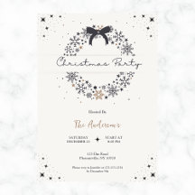 Elegant Bow Christmas Holiday Party