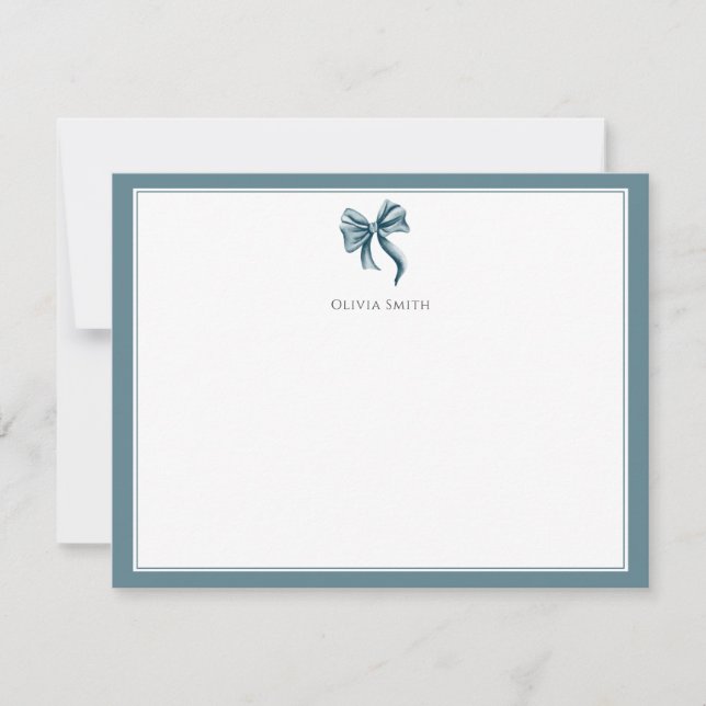 Elegant Bow Coquette Personalized Card (Front)