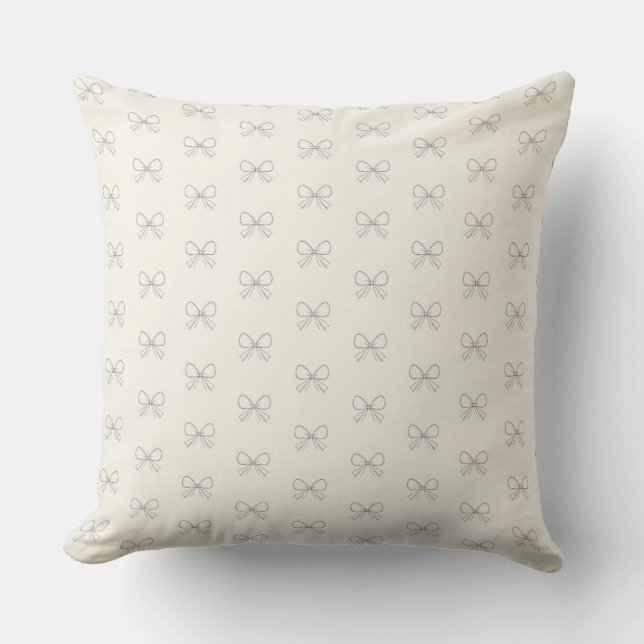 Elegant Bow Pattern Mother’s Day Pillow (Front)