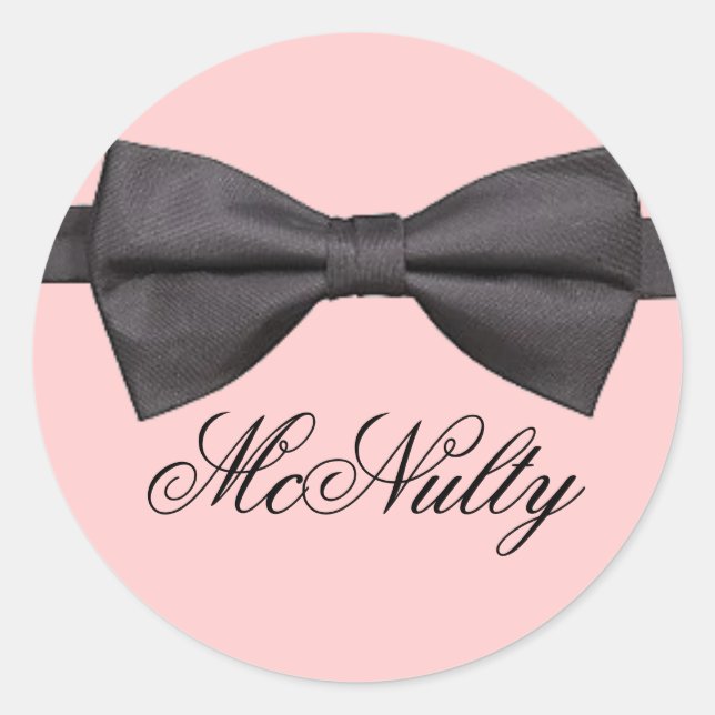 Elegant Bow Tie Labels (Front)