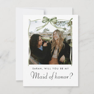 Elegant Bow Will You Be My Maid of honour Photo