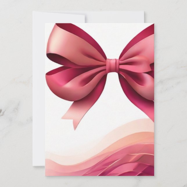 Elegant Bows Invitation (Front)