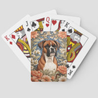 Elegant Boxer Dog William Morris Inspired 