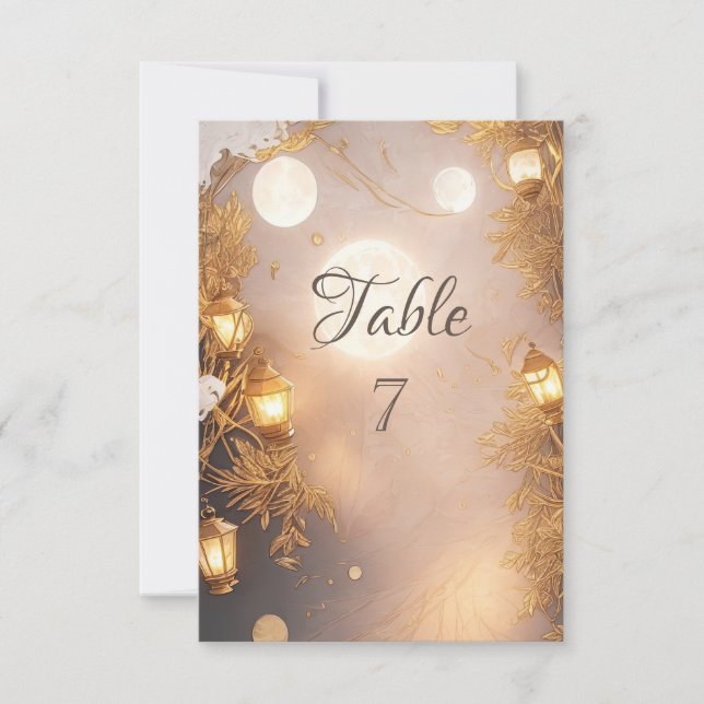 Elegant Branches Rustic Lantern Invitation (Front)