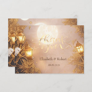 Elegant Branches Rustic Lantern Thank You Card