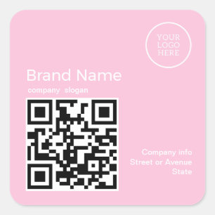 Elegant Brand with Logo & Qr Code label