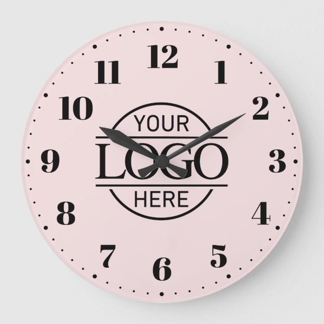 Elegant Branded Company Business Logo Promotional Large Clock (Front)