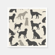 Elegant Breed Silhouette Napkins - Canine Chic