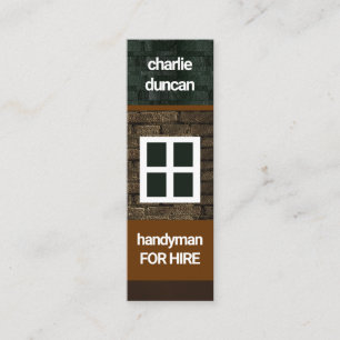 Elegant Brick Works Stone Home Masonry Handyman Mini Business Card