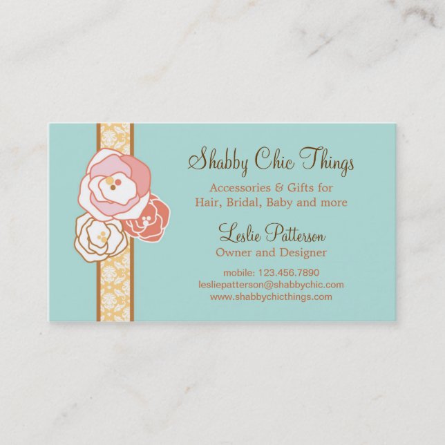 Elegant Bridal Accesories Business Card (Front)