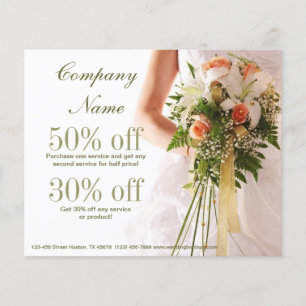 elegant bridal bouquet wedding planner flyer