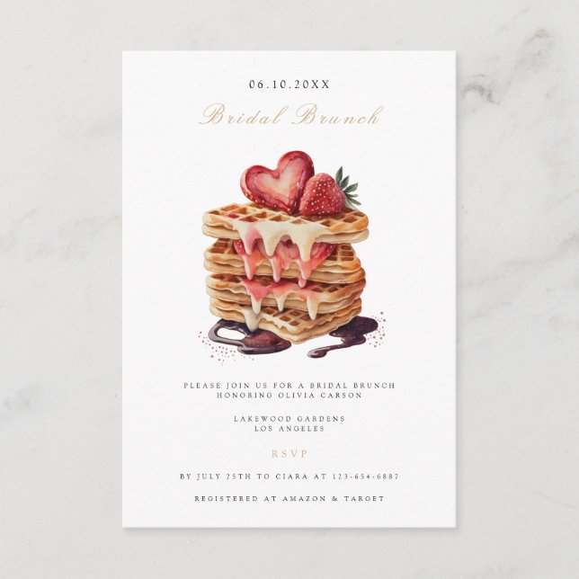 Elegant Bridal Brunch Bridal Shower Invitation (Front)