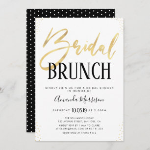 Elegant bridal brunch invitation