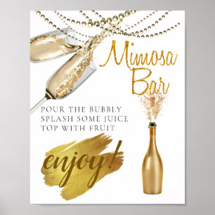 Elegant Bridal Brunch Mimosa Bar Sign