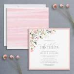 Elegant Bridal Luncheon Floral Pink Invitation<br><div class="desc">The Elegant Pink Bridal Luncheon Floral Botanical Invitation is a traditional way to celebrate and thank your bridesmaids before the wedding, for all the help they've given you with your wedding. This invitation design features a floral bouquet of soft, watercolor roses in shades of blush pink, peach, and white, with...</div>
