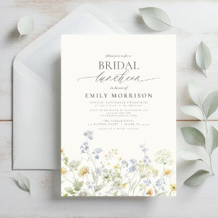 Elegant Bridal Luncheon Wildflower Invitation