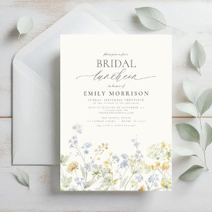 Elegant Bridal Luncheon Wildflower Invitation