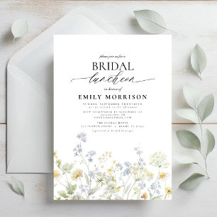 Elegant Bridal Luncheon Wildflower Invitation