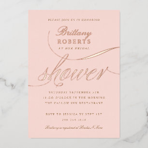 Elegant Bridal Shower Blush Rose Gold
