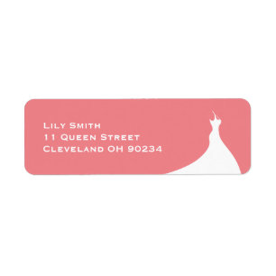 Elegant Bridal Shower coral Label