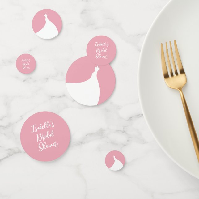 Elegant Bridal Shower Dress pink Confetti (Group)