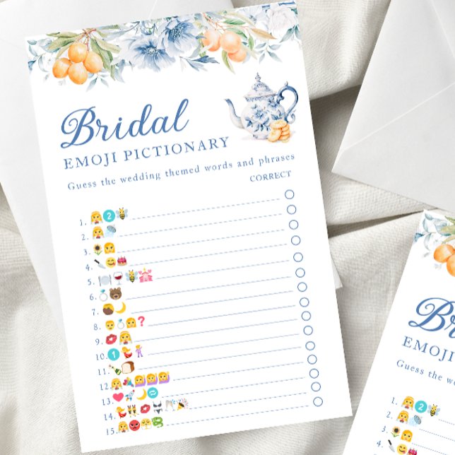 Elegant Bridal Shower Emoji Pictionary Game  (Creator Uploaded)