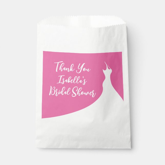 Elegant Bridal Shower Favour Bag fuchsia (Front)