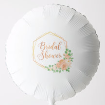 Elegant Bridal Shower Floral and Gold Art