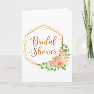 Elegant Bridal Shower Floral and Gold Art Programme