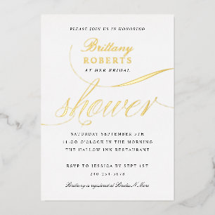 Elegant Bridal Shower Gold Foil
