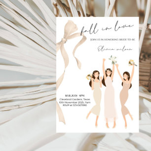 Elegant Bridal Shower- Happy Bride & Bridesmaid  Invitation
