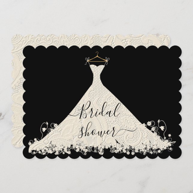 Elegant Bridal Shower Invitation (Front/Back)