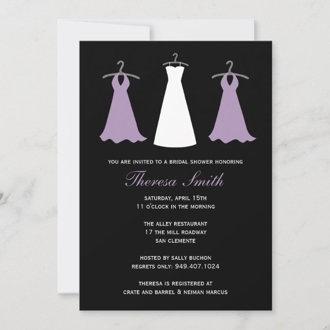 Elegant Bridal Shower Invitation (Front)