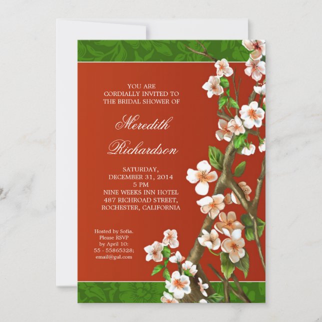 elegant bridal shower invitation (Front)