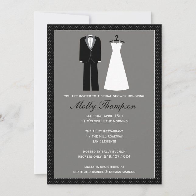 Elegant Bridal Shower Invitation (Front)