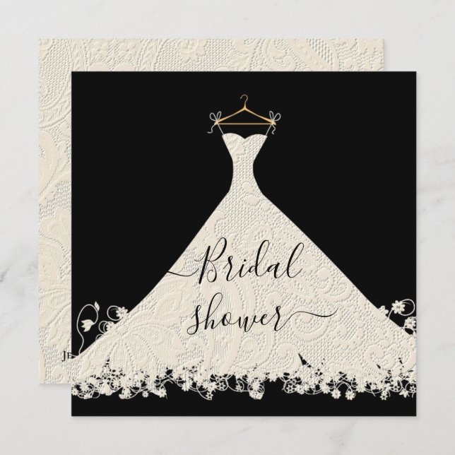 Elegant Bridal Shower Invitation (Front/Back)