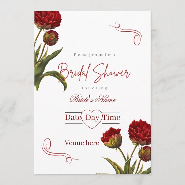 Elegant Bridal Shower Invitation (Front)