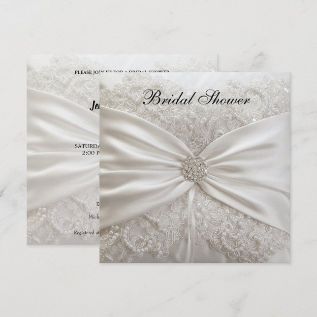 Elegant Bridal Shower Invitation (Front/Back)