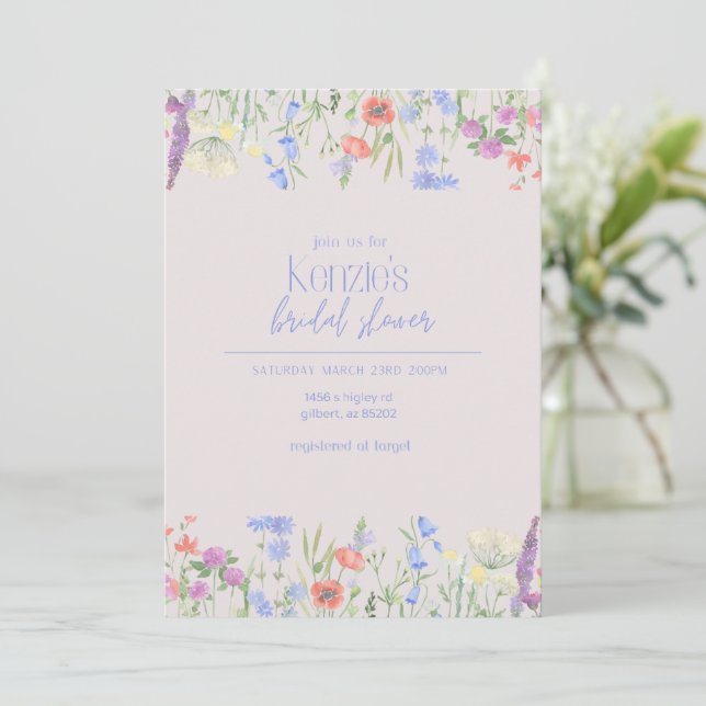 Elegant Bridal Shower Invitation  (Standing Front)