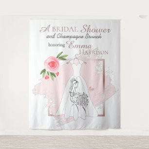 Elegant Bridal Shower Photo Backdrop / Tapestry